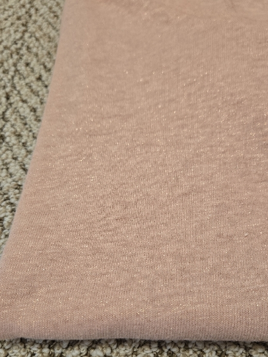 NWT- GAP Linen Blend  V-Neck T-Shirt Chaulk Pink Metallic - Picture 9 of 9